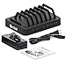 Okra 7-Port Hub USB Desktop Universal Charging Station Multi Device Dock for iPhone, iPad, Samsung Galaxy, LG, Tablet PC and all Smartphones and Tablets (Black)