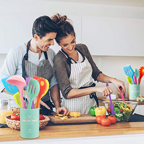 image for Silicone Cooking Utensils Kitchen Utensil Set-12 Pieces Colorful Kitch