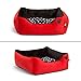 Disney Classic Mickey Mouse Rectangular Cuddler Pet Bed with Pillow Cushion Insert in Red, Machine Washable, 24 x 22/One Size, Model:DIS-RCT-MBH-RDH-2422