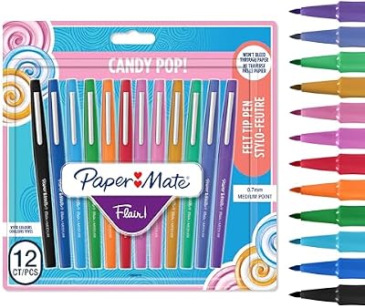 Flair Candy POP Pennarelli con punta in feltro | punta media (0,7 mm) | colori assortiti | confezione da 12