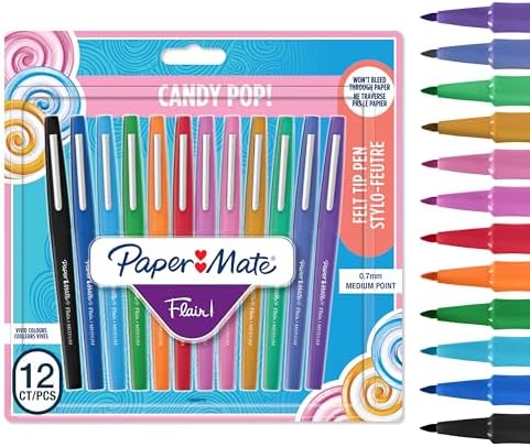Flair Candy POP Pennarelli con punta in feltro | punta media (0,7 mm) | colori assortiti | confezione da 12