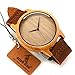 Cool Bamboo Wood Watch By Bobo Bird With Leather Band Strap And 40 mm Face