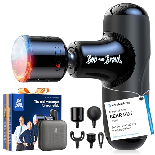 Mini Massagepistole mit Wärme und Kälte, Bob and Brad Q2 Pro Taschengroße Massage Gun für tiefe Gewebemassage, Ultraleiser Percussion Muskel Massagege