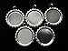 Joyingle Flat Bottle Cap Pendants with Holes and Split Rings For Photo Pendants Diy Crafts (Silver)