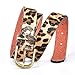 Talleffort Leopard Print PU leather Belt Women's Waist Belt Artificial Horse hair Belts for Women S