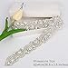 QueenDream 1Yard Bridal Sash Applique Wedding Elegant Bow Rhinestone Applique
