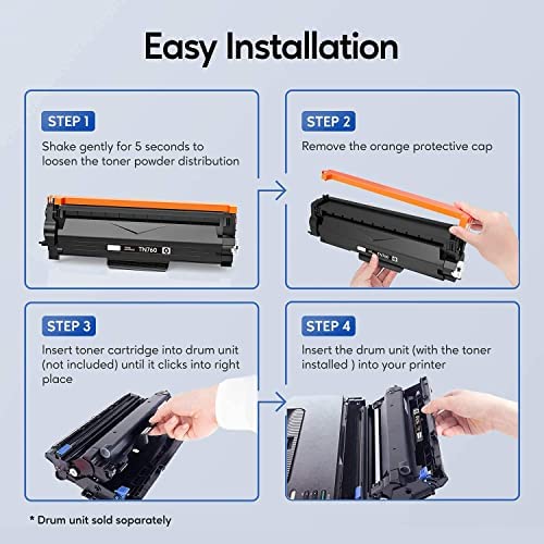 GOTOBY TN760 Toner Cartridge Replacement Compatible for Brother TN760