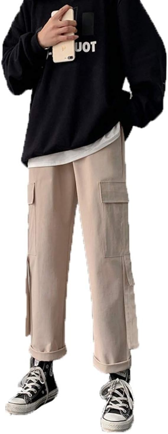 Amazon Suheti カーゴパンツ チノパン テーバードパンツ レディース ウエストゴム ダンス 衣装 韓国 ジョガーパンツ ズボン ボトムス ルームウェア 運動着 ワークパンツ サルエルパンツ ポケット ストリート風 美脚 カジュアル ロングパンツ 通販