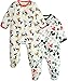 Disney Mickey Mouse Infant Baby Boys 2 Pack Long Sleeve Sleep N' Play Coveralls White/Grey 6-9 Months