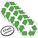 Recycle Symbol Sticker，Sign Decal，5 inch Round Recycling Bins & containers for Recycled Plastic, Paper, Cardboard, Trash, Glass, Bottles, Aluminum cans and Newspaper recyclables(5 Pack,Green/White)