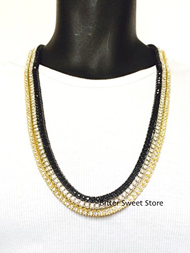 Mens Gold Tone Tennis Iced Out 30