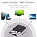 TJ8 External CD Drive-USB 3.0 Portable Slim CD DVD +/-RW Drive Writer/Rewriter/Burner,High Speed Date Transfer for WIN7/8/10/Linux/Mac OS Macbook Laptop Desktop Notebook
