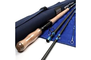 Maxcatch Spey Fly Rod 4-Piece Carbon Spey Rod Fly Fishing with Rod Tube