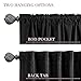 Dreaming Casa Darkening Black Velvet Curtains for Living Room,Thermal Insulated Rod Pocket/Back Tab Window Curtain for Bedroom(2 Panels,52