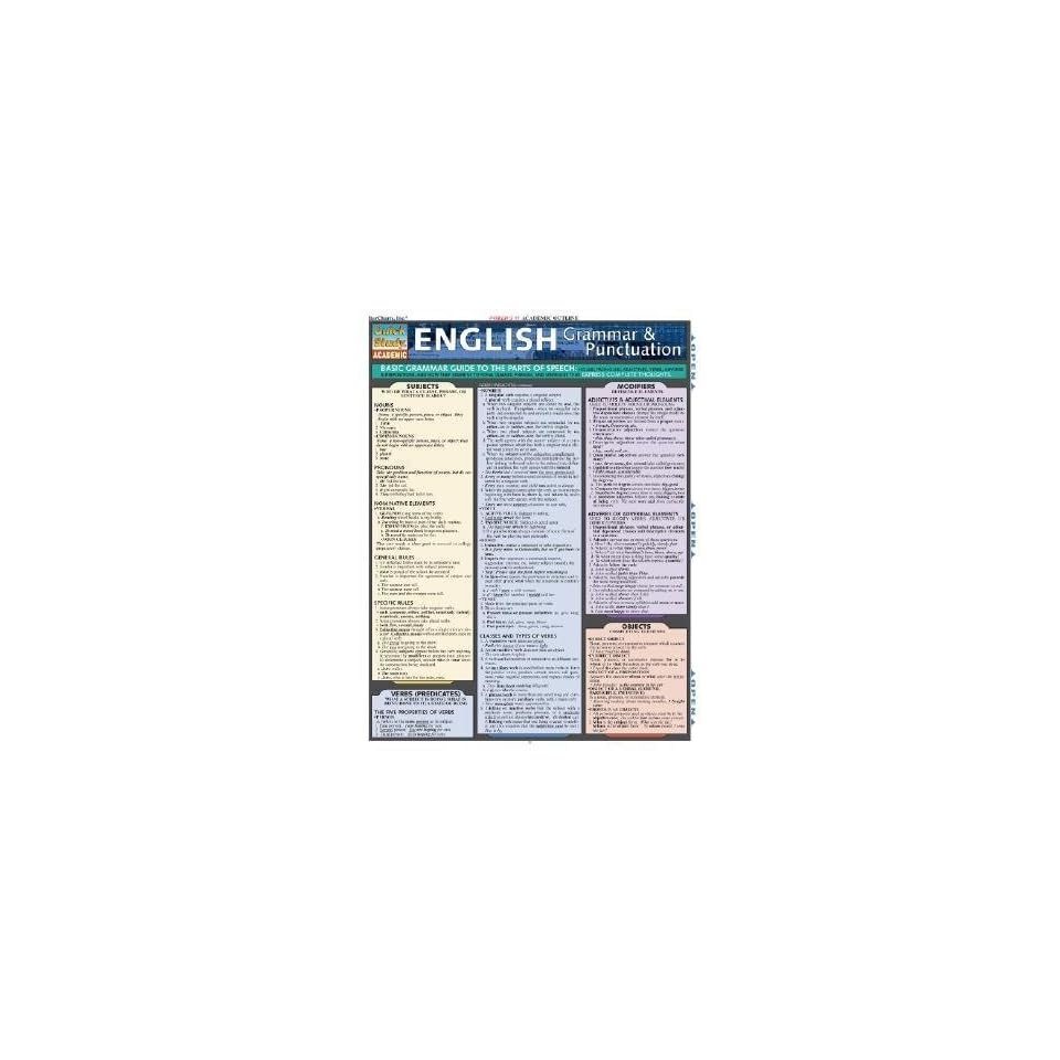 com English Grammar and Punctuation Laminate Reference Chart [ENGLISH