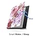 MoKo Case for All-New Kindle Oasis (9th Generation, 2017 Release) - Premium Ultra Lightweight Shell Cover with Auto Wake / Sleep for Amazon Kindle Oasis E-reader Case, Floral Purple