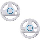 Generic White Mario Kart Steering Wheel for Nintendo Wii set of 2