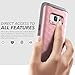 Galaxy S7 Edge Case, Clayco [Hera Series] Full-Body Rugged Case with Built-in Screen Protector for Samsung Galaxy S7 Edge (2016 Release) (Rosegold)