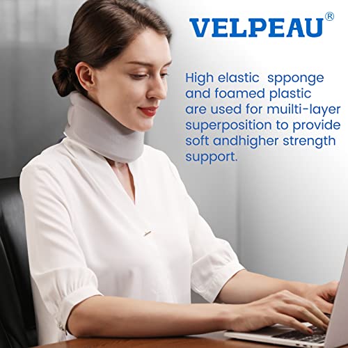 VELPEAU Neck Brace for Neck Pain and Support Soft Cervical Collar for