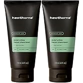 Hawthorne Men's Everyday Face Wash Cleanser With Aloe Extract and Calming Ceramides. For All Skin Types. Natural Ingredients, Vegan, Sulfate Free. 2-Pack, 4 Fl. Oz. Each