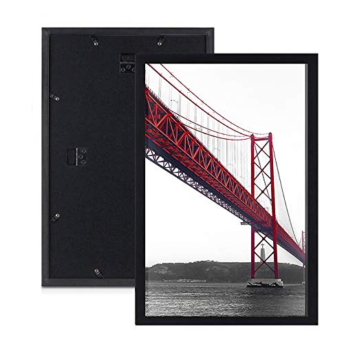image for Kedada 11x17 Frame Black Poster Frame Without Mat Made of Solid Wood W
