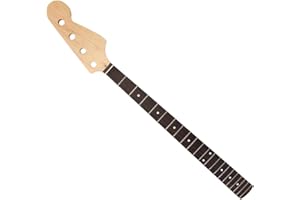 21 Frets Electric Bass Neck, Maple Wood Bass Neck Rosewood Fretboard for Bass Accessory Parts Playing Accessories