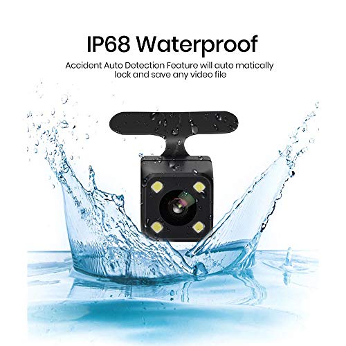 Auto Rückfahrkamera 170° Winkel 4 LED-Nachtsicht Parkkamera Auto Rückansicht Kamera