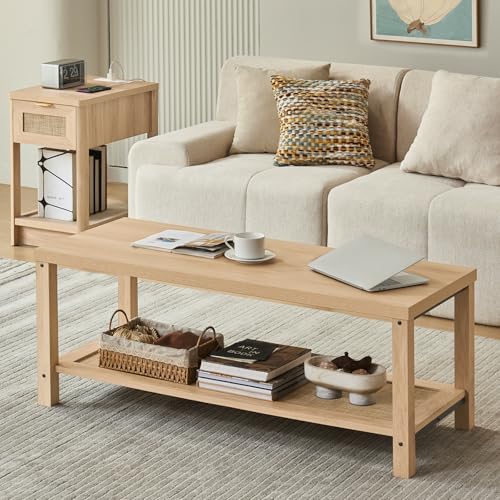 Lerliuo Farmhouse Coffee Tables for Living Room