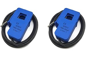 SazkJere 2Pcs SCT-013-000 100A 50mA Non-invasive Split Core Current Transformer Sensor SCT013