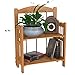 Bookcase for Decoration, Home Shelving, and Organization by Lavish Home- 2 Shelf, Folding Wood Display Rack for Home and Office (Light Brown)