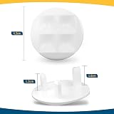 MAISUZA Pack of 10 UK Plug Socket Covers 3 Pin White Baby Safety view 2
