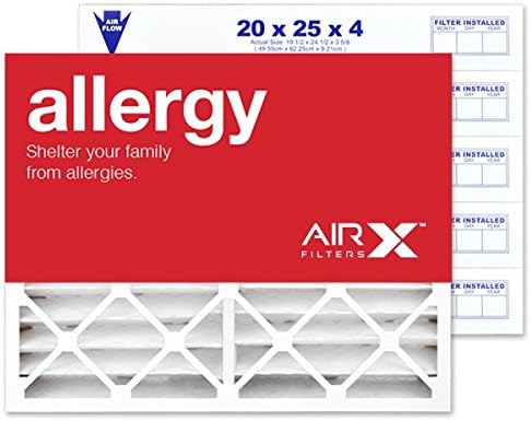 AIRX FILTERS WICKED CLEAN AIR. 20x25x4 MERV 11 HVAC AC Furnace Air Filter Replacement for White Rodgers FR2000M-108 FR2000M-111, Allergy 6-Pack, Made in the USA