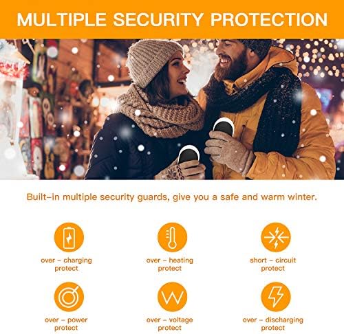 Handheld 7800mAh heating device for winter, provides 12 hours of heat. Price range $36.99 - $28.99.