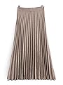 KENANCY Women's Button Front Snakeskin Print High Waist A Line Pleated Flared Midi Skirt