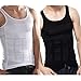 Men's Compression Undershirt Shirt Vest Tank Top Body Shaper Workout Tank Tops Training Shirt Perfect for running, workout, gym, yoga, dailywear - White Large