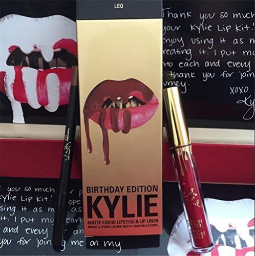 Kylie Jenner Limited Birthday Edition Matte Liquid Lipstick &amp; Lip liner - LEO by Kylie Makeup