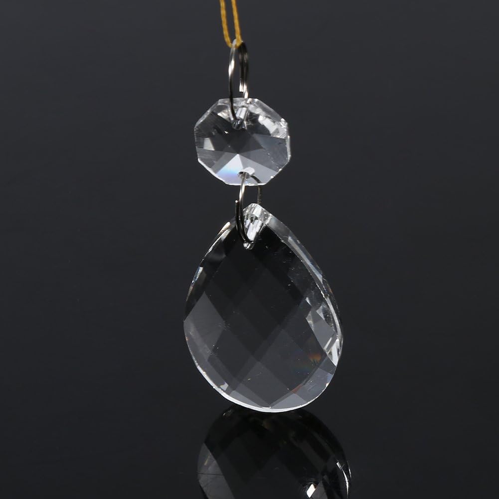 Teardrop Crystal,Clear Crystal Teardrop Chandelier Prisms Parts Hanging Glass Crystal Pendants Beads Garland for Wedding Party Centerpiece Tree Decoration - Image 4