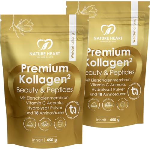 Nature Heart Kollagen Peptides Pulver, 2 Stück, 450g
