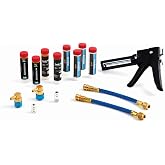 UView 390100 SpotGun Jr Injection Master Kit, Automotive A/C System Repair, Reliable Performance, Purge Valve Adapters, R-134a and R-1234yf Couplers, Universal Oil Cartridges, ExtenDye, LeakGuard