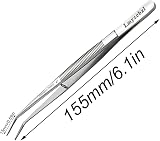 Lmyzcbzl Stainless Steel Tweezers Bent Tip Serrated High Quality view 2