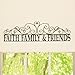 Faith Family & Friends Scroll Metal Wall Art, Black