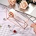 TOODOO Set of Stapler and Tape Dispenser, 4 Pieces Acrylic Rose Gold Modern Desk Accessories Kit Tape and Stapler, Gift for Friends and Families