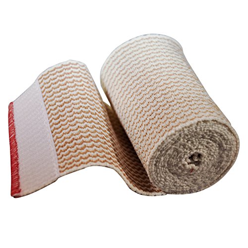 Spa Slender Body Wrap Cotton Elastic 3 inch Wide Bandages Latex Free (Pack of 2)