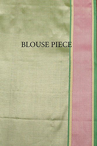 Chandrakala Women's Green Cotton Silk Banarasi Saree,Free Size(1251GRE) - Thumbnail 7