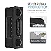 MoKo Carrying Case for Bose SoundLink Mini / Mini 2, Portable Speaker Cover PU Leather Protective Bag Sleeve Skins, with Holding Strap & Carabiner, BLACK