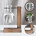 ZAILHWK Plant Terrariums Glass, Plant Containers Flower Vase,Hanging Flower Pots Glass with Retro Solid Wooden Stand and Metal Swivel Holder for Hydroponics Plants Home Gardenthumb 3