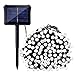 Icicle Dual Power String Lights Outdoor, 72 Ft 8 Modes 200 LED Waterproof Battery & Solar String Lights for Indoor/Outdoor, Garden, Patio, Fence and Holiday Decorations (Cool White)