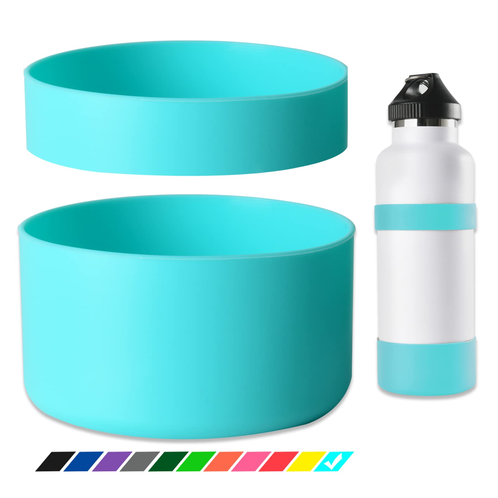 Photo 1 of Greant Double Protective Water Bottle Boot compatible with Hydro Flask, Silicone Flex Boot compatible with Hydroflask Boot, Universal Anti-Slip Bottle Sleeve, 3 Sizes to Choose