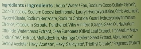 ATTITUDE NOURISHING HAIR SHAMPOO, EWG VERIFIED, FOR DRY AND DAMAGED HAIR, NATURALLY DERIVED INGREDIENTS, VEGAN AND PLANT BASED, GRAPESEED OIL AND OLIVE LEAVES, 32 FL OZ