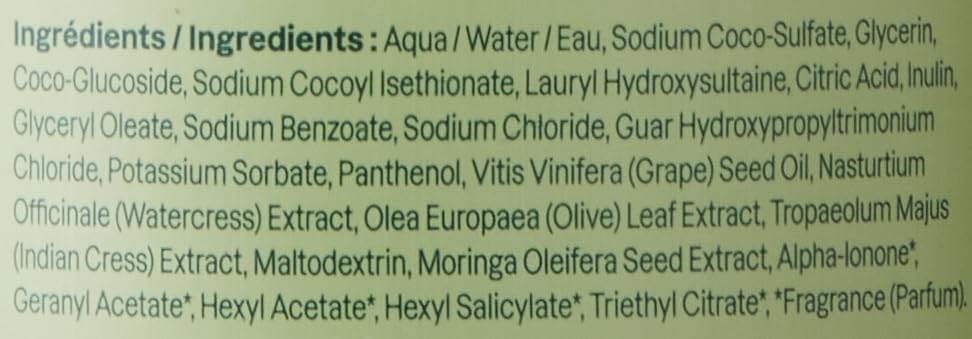 ATTITUDE Nourishing Hair Shampoo, EWG Verified, For Dry and Damaged Hair, Naturally Derived Ingredients, Vegan and Plant Based, Grapeseed Oil and Olive Leaves, 32 Fl Oz